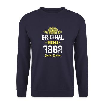 1963 limited edition - Unisex Pullover - Navy - Vorne - Alina (178cm) & Michal (187cm)