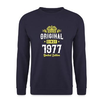 1977 Limited Edition - Unisex Sweatshirt - navy - Front - Alina (178cm) & Michal (187cm)