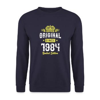 1984 limited edition - Unisex Pullover - Navy - Vorne - Alina (178cm) & Michal (187cm)