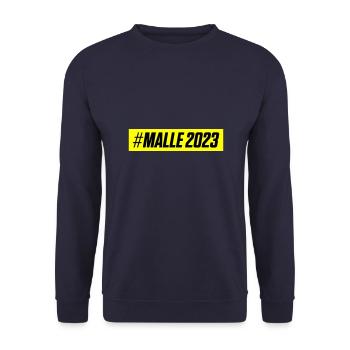 Malle 2023 - Unisex Sweatshirt - navy - Front - Alina (178cm) & Michal (187cm)