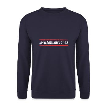 Hamburg 2023 - Unisex Pullover - Navy - Vorne - Alina (178cm) & Michal (187cm)