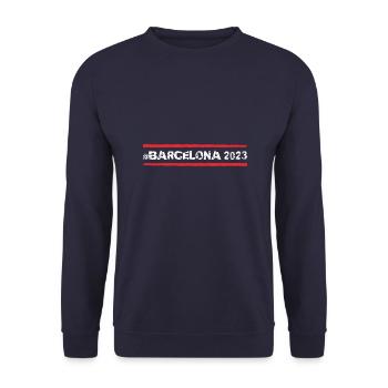 Barcelona 2023 - Unisex Pullover - Navy - Vorne - Alina (178cm) & Michal (187cm)