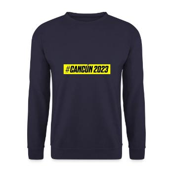 Cancun 2023 - Unisex Sweatshirt - navy - Front - Alina (178cm) & Michal (187cm)