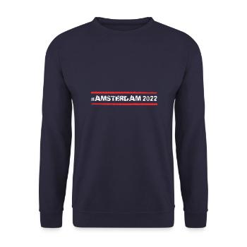 Amsterdam 2022 - Unisex Pullover - Navy - Vorne - Alina (178cm) & Michal (187cm)