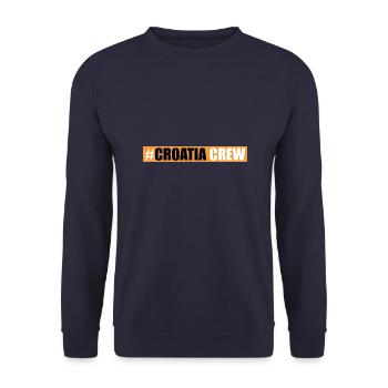 Croatia Crew - Unisex Sweatshirt - navy - Front - Alina (178cm) & Michal (187cm)