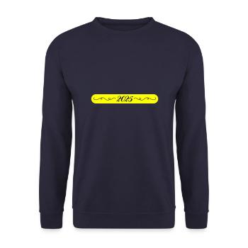 2025 Jahr Ornament - Unisex Pullover - Navy - Vorne - Alina (178cm) & Michal (187cm)