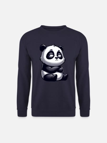 Divertente Panda Comic Stravagante Toro Scettico - Felpa unisex - navy