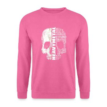 Heavy Metal Word Cloud - Unisex Pullover - Pink - Vorne