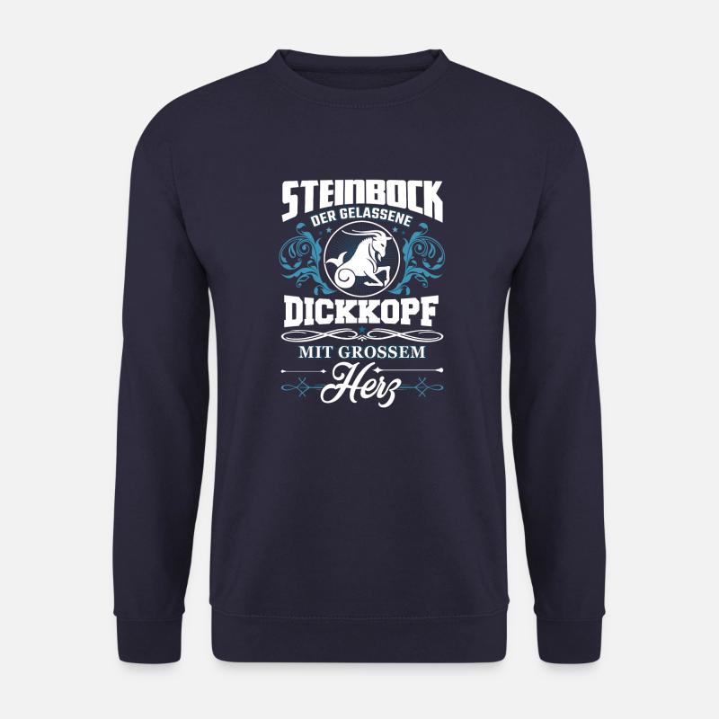 Steinbock Dickkopf Herz - Unisex Pullover - Navy