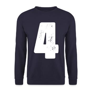 maillot à 4 chiffres - Sweat-shirt Unisexe - marine - Devant - Alina (178cm) & Michal (187cm)