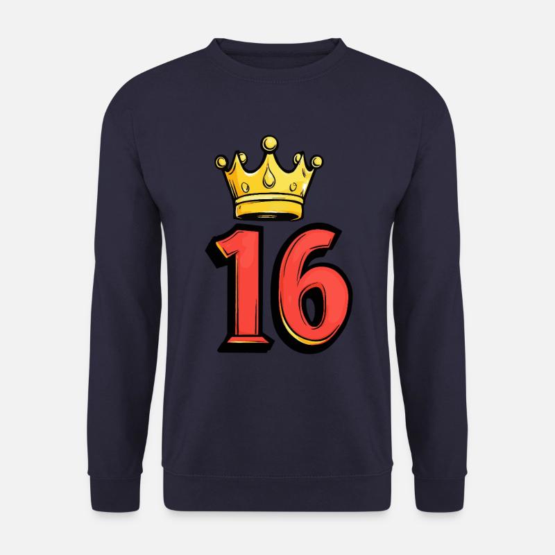 16 Zahl Krone - Unisex Pullover - Navy