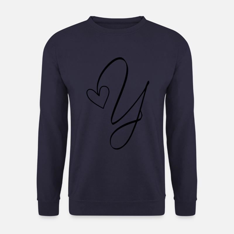 Letter Y Ypsilon Letter-Y Calligraphy - Unisex Sweatshirt - navy