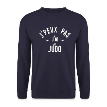 j'peux pas j'ai judo - Sweat-shirt Unisexe - marine - Devant - Alina (178cm) & Michal (187cm)