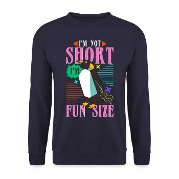 I m not short I m fun size - Unisex Sweatshirt - navy - Front - Alina (178cm) & Michal (187cm)