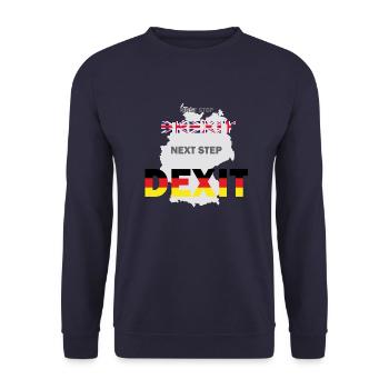 DEXIT - T-Shirt - Unisex Pullover - Navy - Vorne - Alina (178cm) & Michal (187cm)