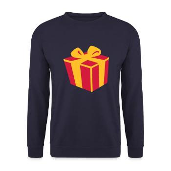 Present gift - Unisex Sweatshirt - navy - Front - Alina (178cm) & Michal (187cm)