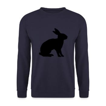 Kaninchen - Unisex Pullover - Navy - Vorne - Alina (178cm) & Michal (187cm)