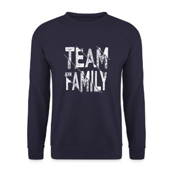 family day man funny family family vacation - Unisex Sweatshirt - navy - Front - Alina (178cm) & Michal (187cm)