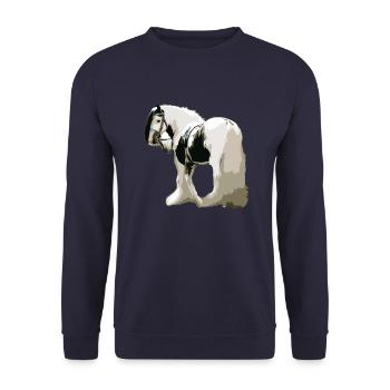 Horse, Tinker, Horse Tinker, Gift Idea - Unisex Sweatshirt - navy - Front - Alina (178cm) & Michal (187cm)