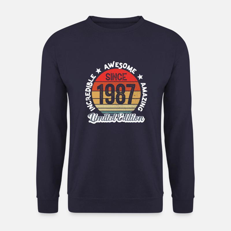 amazing since 1987 - anniversary - Unisex Sweatshirt - navy