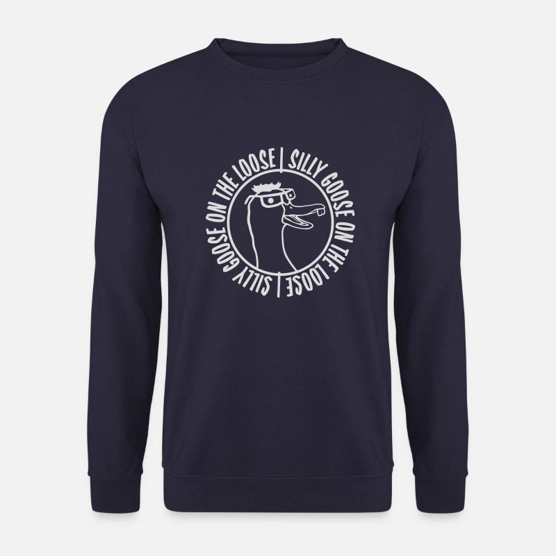 goose on the loose - Unisex Pullover - Navy