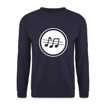 Partitions musicales - Sweat-shirt Unisexe - marine - Devant - Alina (178cm) & Michal (187cm)