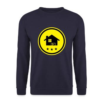 Haus Symbol Home - Unisex Pullover - Navy - Vorne - Alina (178cm) & Michal (187cm)