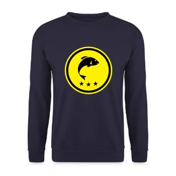 Symbole du poisson - Sweat-shirt Unisexe - marine - Devant - Alina (178cm) & Michal (187cm)