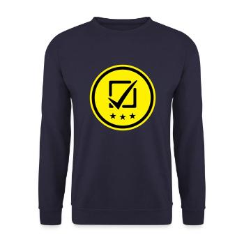 Check the box Vote - Unisex Sweatshirt - navy - Front - Alina (178cm) & Michal (187cm)