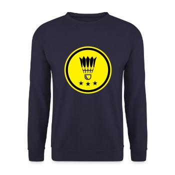 Symbole de badminton - Sweat-shirt Unisexe - marine - Devant - Alina (178cm) & Michal (187cm)