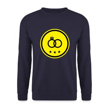 Anneaux de mariage Bague de mariage - Sweat-shirt Unisexe - marine - Devant - Alina (178cm) & Michal (187cm)