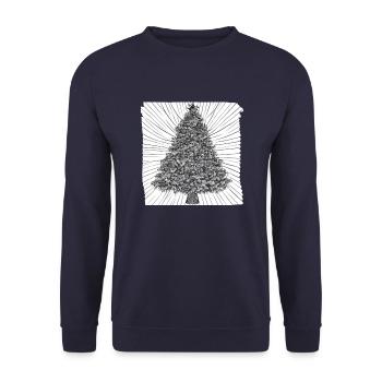Christmas Tree Christmas Tree Holiday Winter 25 - Unisex Sweatshirt - navy - Front - Alina (178cm) & Michal (187cm)