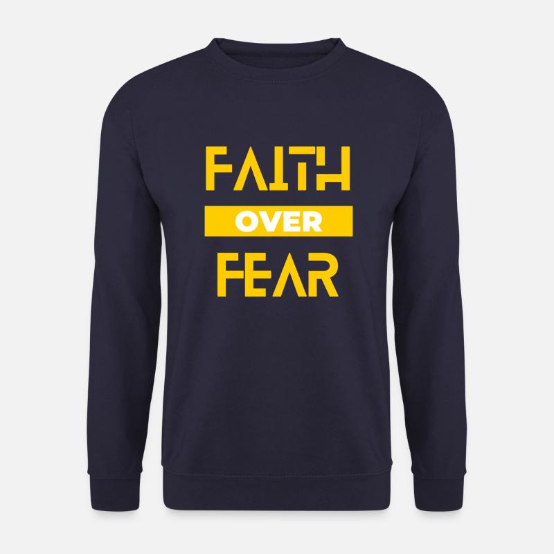 Glaube über Angst - Unisex Pullover - Navy