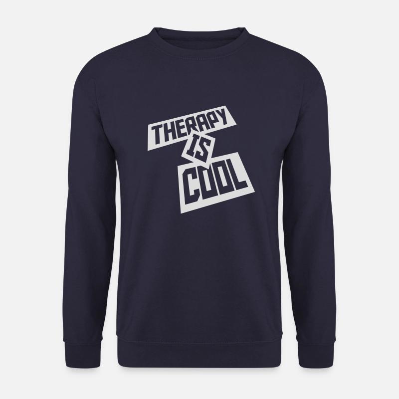 therapy is cool Zitat - Unisex Pullover - Navy
