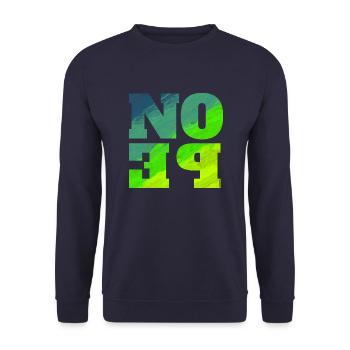 NOPE - ne soyez pas un béni-oui-oui! - Sweat-shirt Unisexe - marine - Devant - Alina (178cm) & Michal (187cm)
