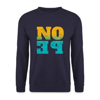 NOPE - ne soyez pas un béni-oui-oui! - Sweat-shirt Unisexe - marine - Devant - Alina (178cm) & Michal (187cm)