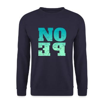 NOPE - ne soyez pas un béni-oui-oui! - Sweat-shirt Unisexe - marine - Devant - Alina (178cm) & Michal (187cm)