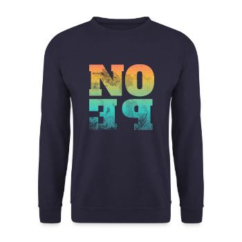 NOPE - sei kein ja-Sager! - Unisex Pullover - Navy - Vorne - Alina (178cm) & Michal (187cm)