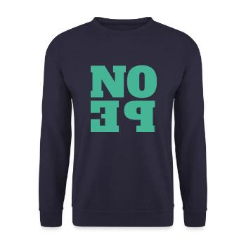 NOPE - sei kein ja-Sager! - Unisex Pullover - Navy - Vorne - Alina (178cm) & Michal (187cm)