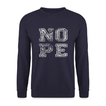 NOPE - ne soyez pas un béni-oui-oui! - Sweat-shirt Unisexe - marine - Devant - Alina (178cm) & Michal (187cm)