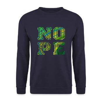 NOPE - ne soyez pas un béni-oui-oui! - Sweat-shirt Unisexe - marine - Devant - Alina (178cm) & Michal (187cm)