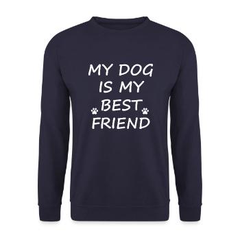 Hund Dog - Unisex Sweatshirt - navy - Front - Alina (178cm) & Michal (187cm)