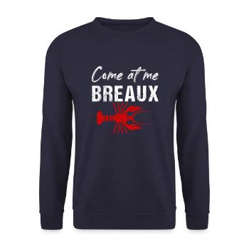 Flusskrebs Crawfish Hummer Vintage Seafood Sprüche - Unisex Pullover - Navy - Vorne - Alina (178cm) & Michal (187cm)