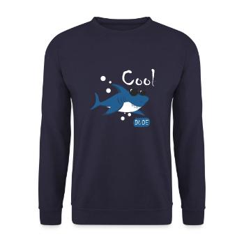 Cool Dude - Unisex Pullover - Navy - Vorne - Alina (178cm) & Michal (187cm)