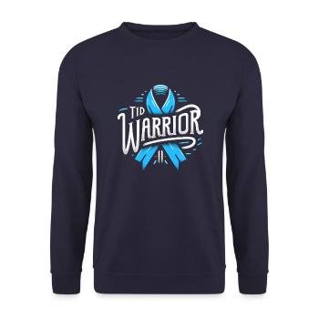 Guerrier T1D - Plaisir combatif pour diabétique de type 1 - Sweat-shirt Unisexe - marine - Devant - Alina (178cm) & Michal (187cm)