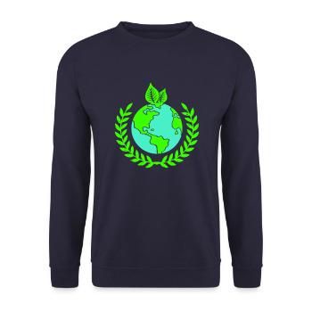 Couronne de terre - Sweat-shirt Unisexe - marine - Devant - Alina (178cm) & Michal (187cm)