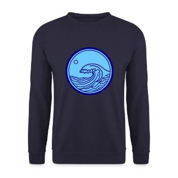 Sea Ocean Wave Water - Unisex Sweatshirt - navy - Front - Alina (178cm) & Michal (187cm)