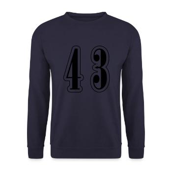 43 Symbole numérique - Sweat-shirt Unisexe - marine - Devant - Alina (178cm) & Michal (187cm)
