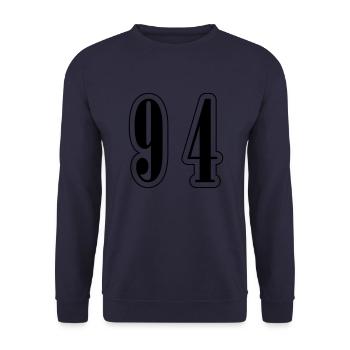 94 Number Symbol - Unisex Sweatshirt - navy - Front - Alina (178cm) & Michal (187cm)