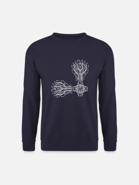 elektriker Elektrik Elektronik Beruf Spannung CPU - Unisex Pullover - Navy